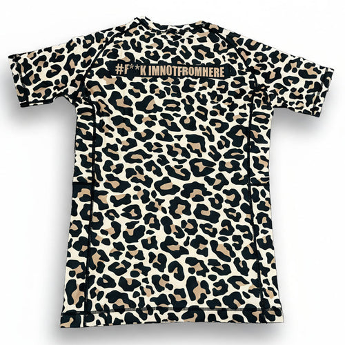 Brown Leopard Rash Guard