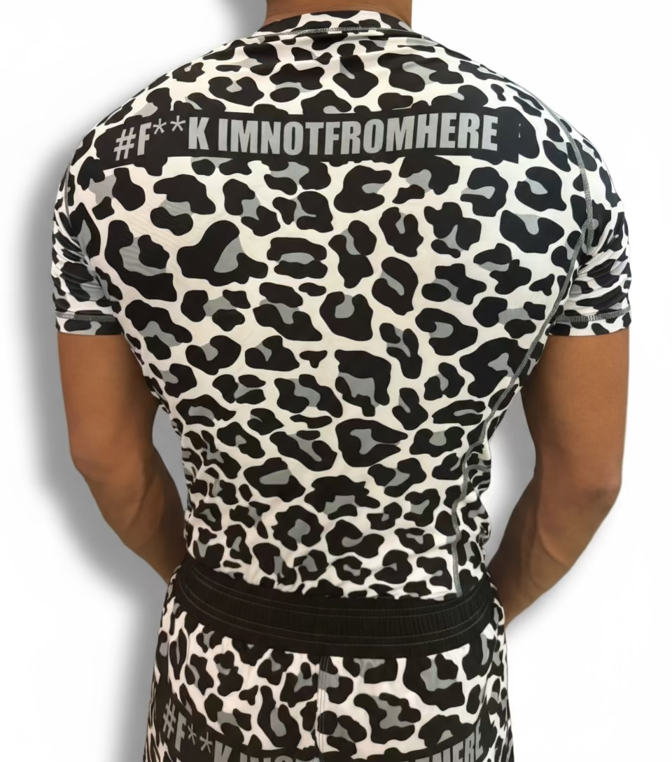 White Leopard Rash Guard [PREORDER]
