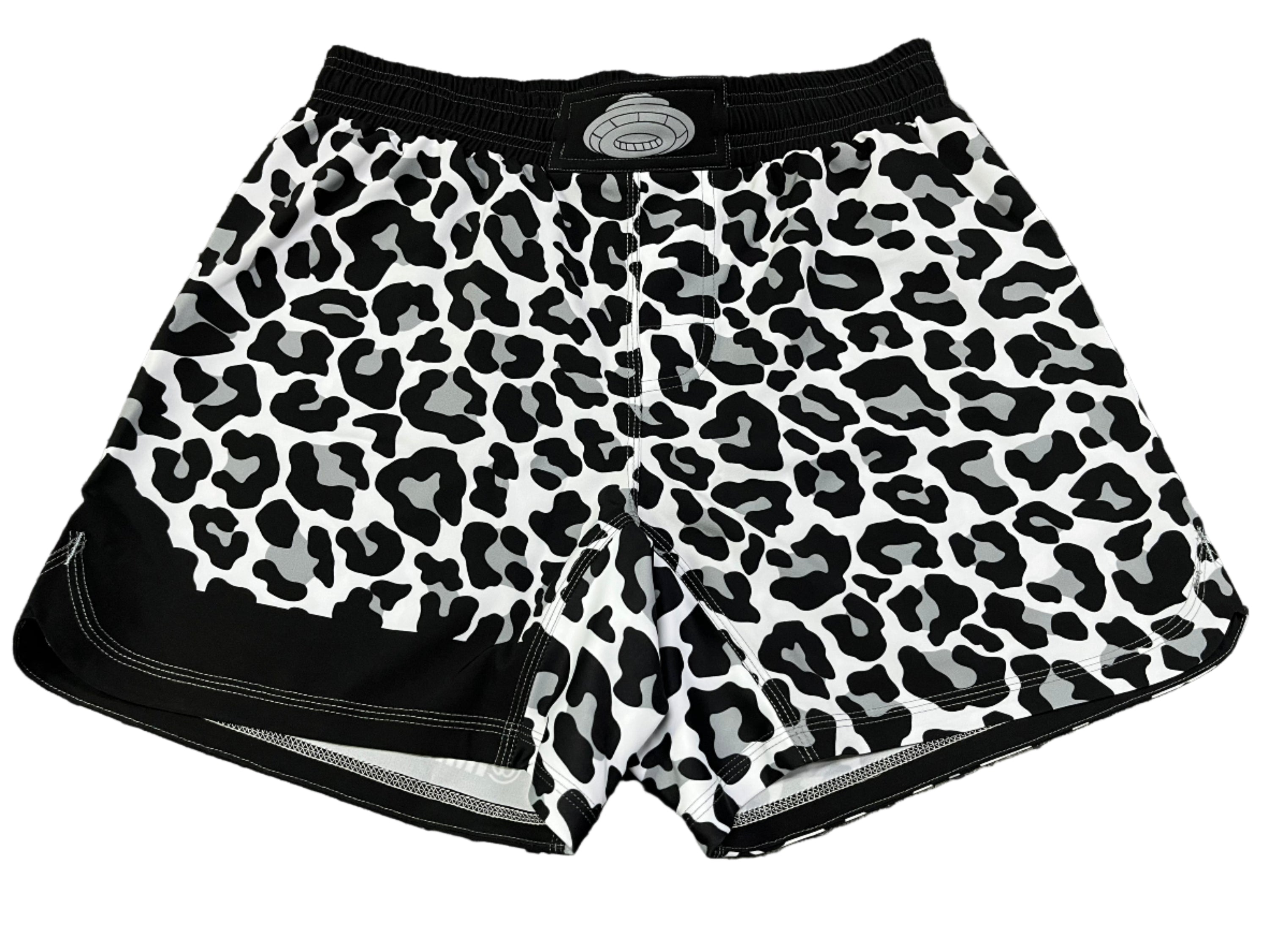 White Leopard Grapple Shorts [PREORDER]